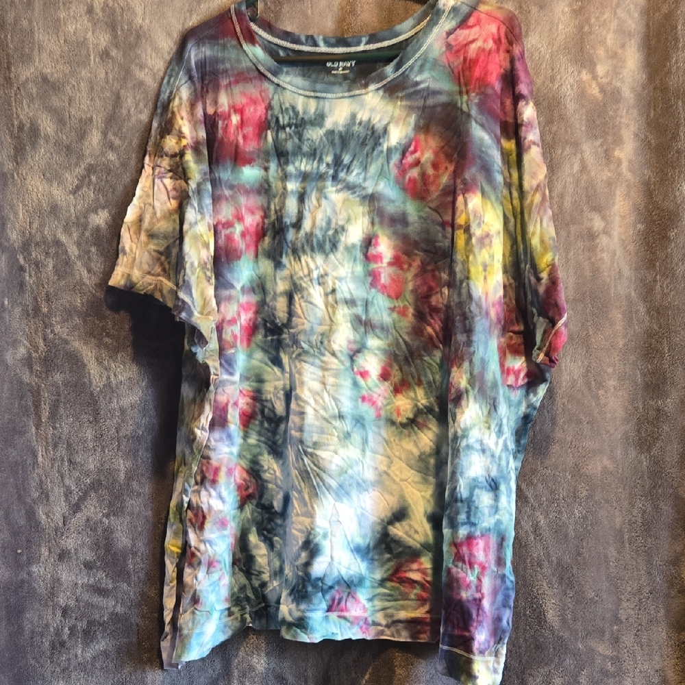 Old Navy Tie-Dye Short Sleeve Tee - Blue, Pink, Yellow